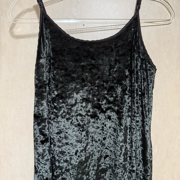 Victorias Secret Luxe Soft Slip Black Crushed Velvet Nightgown Nightie - Picture 2 of 5
